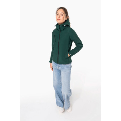 Ladies' detachable hooded softshell jacket